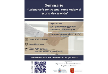 Seminario “La buena fe contractual como regla y el recurso de casación”