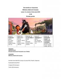 Cine Familiar en Vacaciones