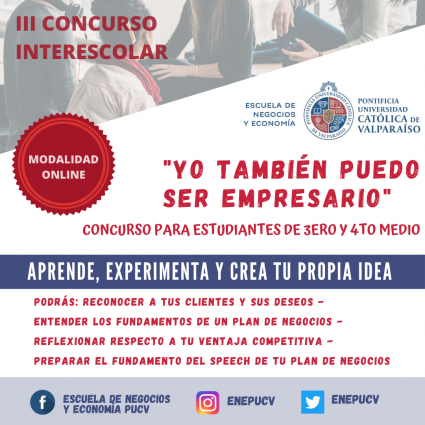 III Concurso Interescolar: "Yo también puedo ser empresario"