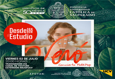Con folk pop “Veró” continúa la Temporada de Conciertos “Desde el Estudio” de IMUS PUCV
