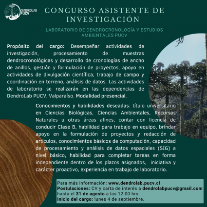 Llamado a Concurso para Asistente de Investigación 2023