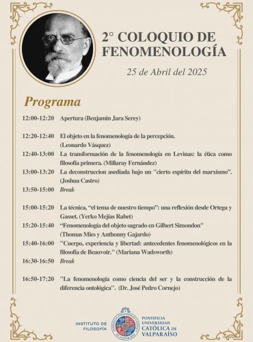 2° Coloquio de Fenomenología: reflexiones contemporáneas desde la tradición fenomenológica 🔹