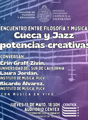 Instituto de Filosofía PUCV invita al “Encuentro entre filosofía y música: cueca y jazz, potencias creativas” con destacada académica internacional