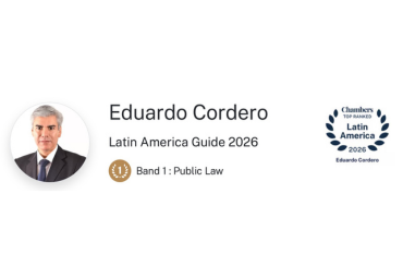 Ranking de Chambers & Partners ubica a profesor Eduardo Cordero como uno de los abogados más destacados del país en Derecho Público por segundo año consecutivo