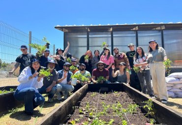 Profesora Joyce Maturana participó en actividad de Huerto Conciencia como parte de Oficinas Verdes, taller impulsado por PUCV Sostenible