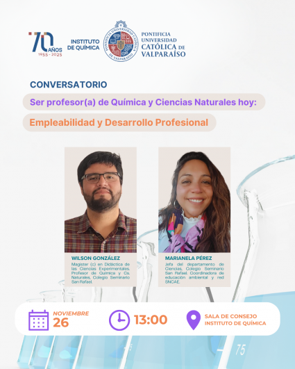 3º Conversatorio sobre Empleabilidad y Desarrollo Profesional, Carrera de Pedagogía en Química y Ciencias Naturales.